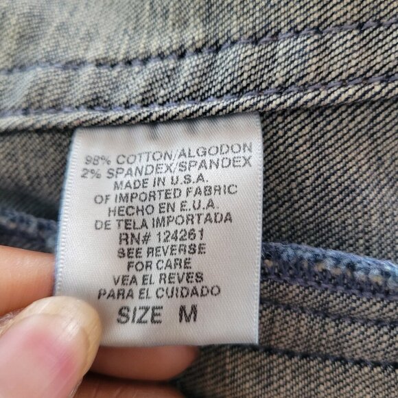 FADE TO BLUE Women's Denim and Black Sleeve Jacket (Size: Small) - Picture 12 of 16